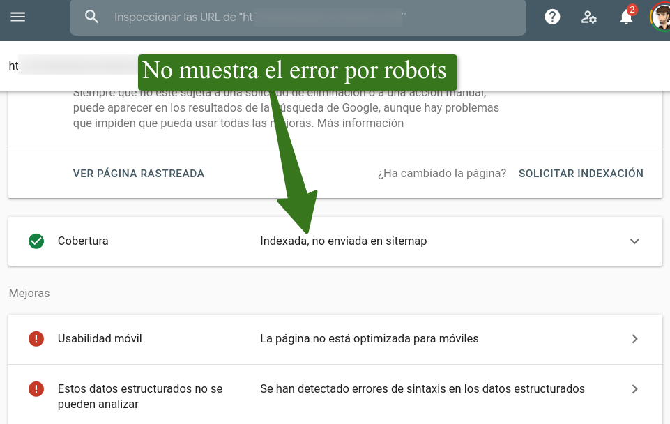 La url está en google