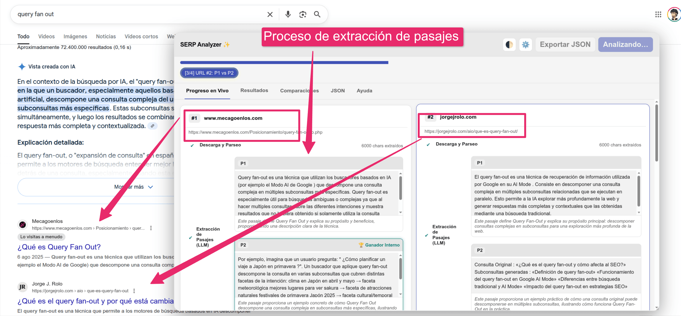Obtención de pasajes usando IA