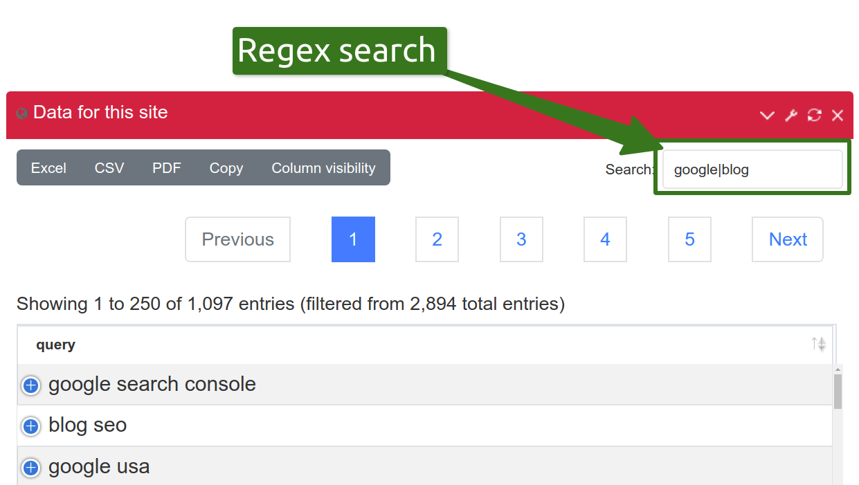 Exportar datos de Google Search Console - Seo Tool